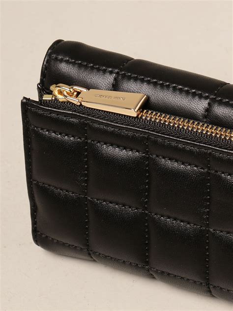 michael kors black quilted leather phone wallet|Michael Kors black wallet sale.